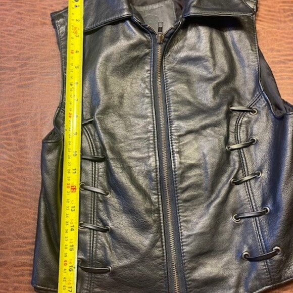 Vintage Leather Vest Size Small - Picture 3 of 6